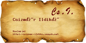 Csizmár Ildikó névjegykártya