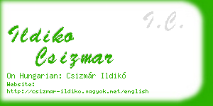 ildiko csizmar business card